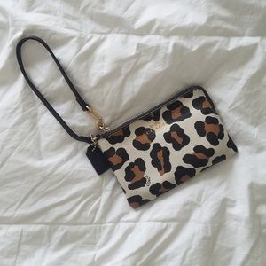 Coach Leopard Print Wristlet